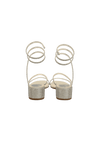 CLEO CRYSTAL-EMBELLISHED SATIN SANDALS 34