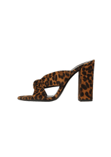 BIANCA LEOPARD HEELED MULES 36