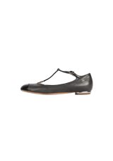 T-STRAP CAP TOE FLATS 36
