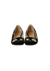 ABSTRACT KITTY VELVET FLATS 38.5