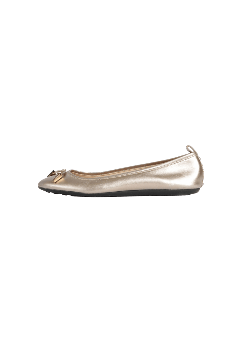 LEATHER BALLET FLATS 35