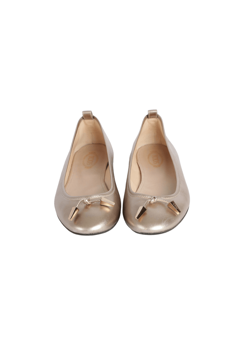 LEATHER BALLET FLATS 35