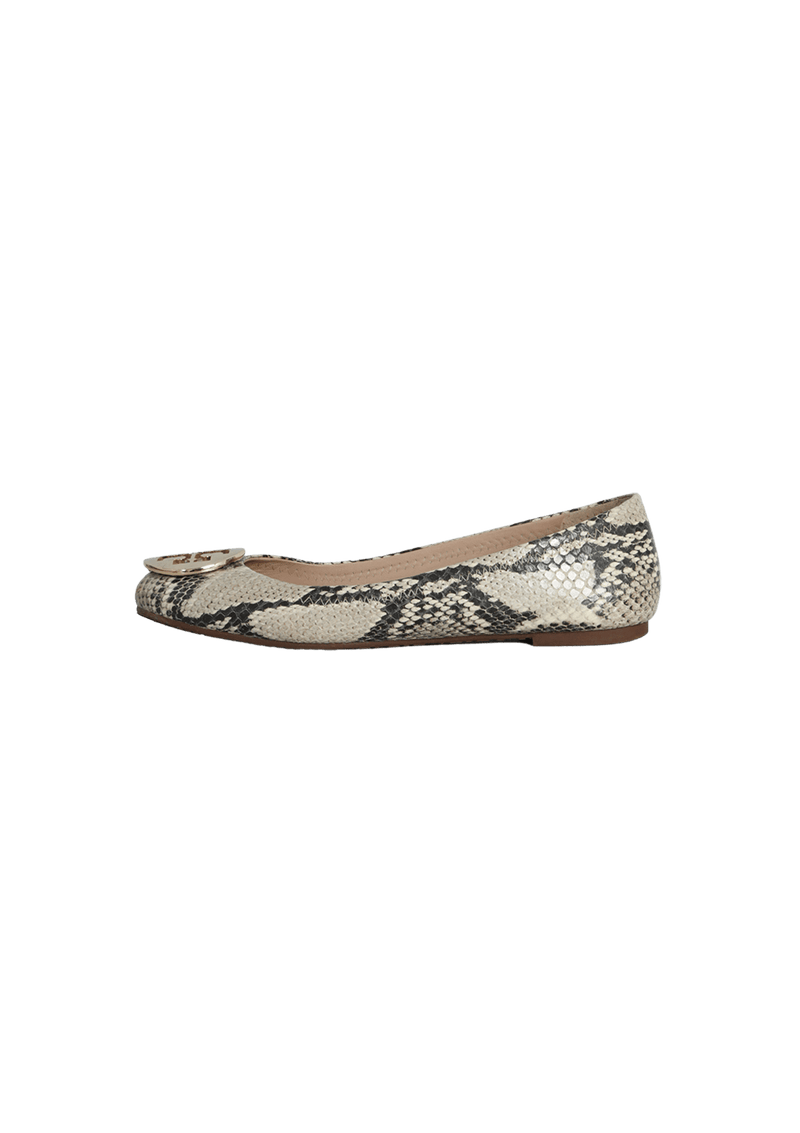 MINNIE SNAKESKIN BALLET FLATS 36