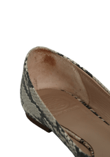 MINNIE SNAKESKIN BALLET FLATS 36