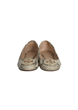 MINNIE SNAKESKIN BALLET FLATS 36