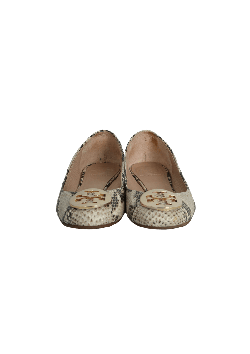 MINNIE SNAKESKIN BALLET FLATS 36