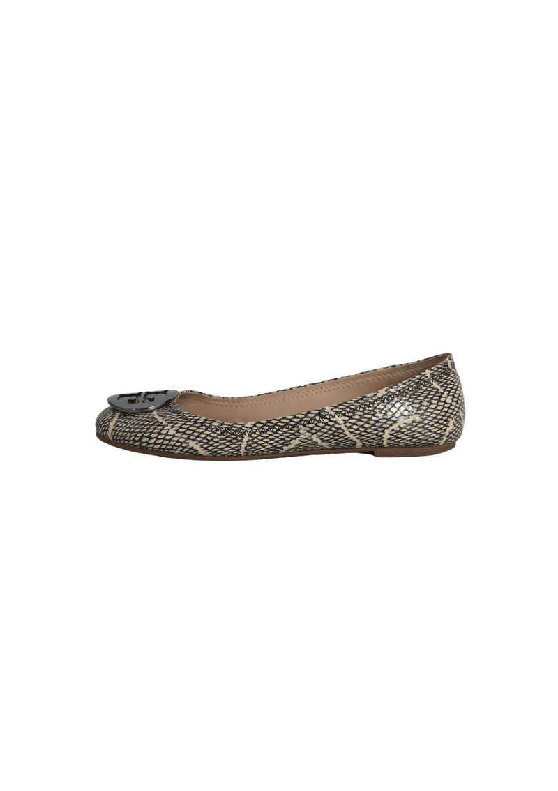 MINNIE SNAKESKIN BALLET FLATS 36