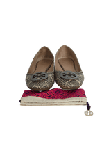 MINNIE SNAKESKIN BALLET FLATS 36