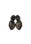 ANIMAL PRINT T-STRAP SANDALS 35