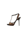 ANIMAL PRINT T-STRAP SANDALS 35