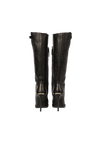 CHECK LEATHER BOOTS 36