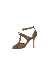 LEATHER LACE UP PUMPS 35
