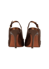 LEATHER SLINGBACK PUMPS 35