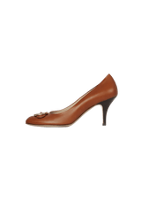 LEATHER GANCIO PUMPS 40