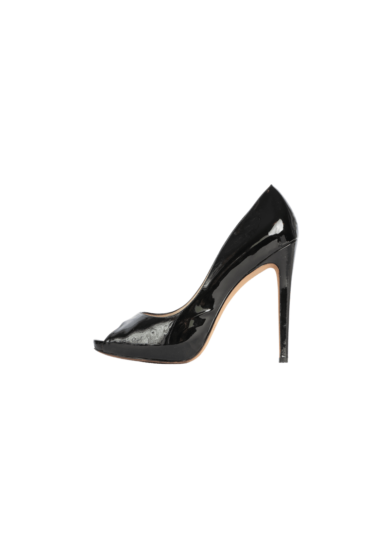 PATENT LEATHER PEEP TOE 37.5