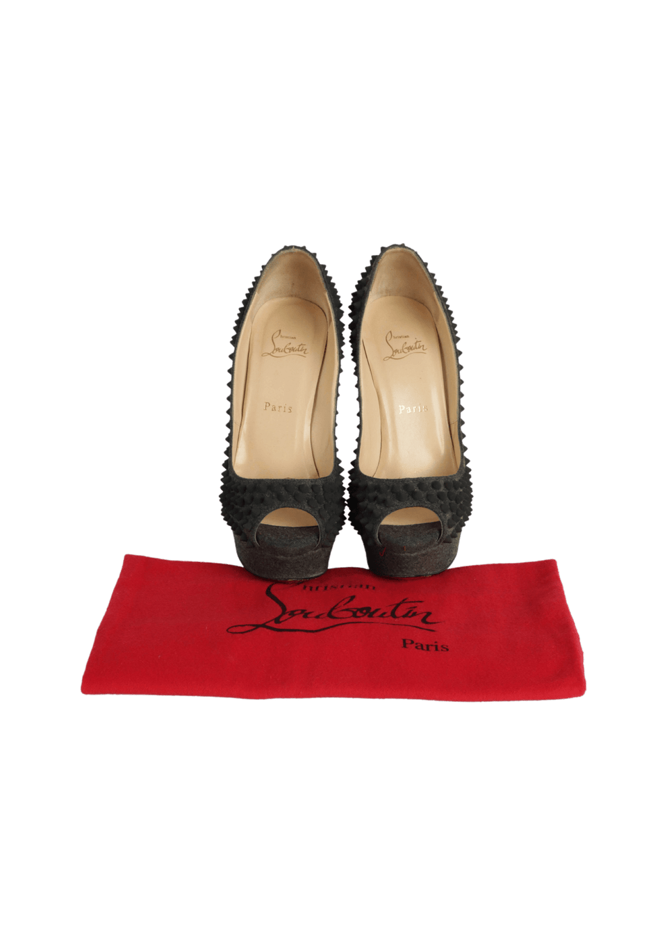 Christian Louboutin 36 レディース SCARPIN CHRISTIAN LOUBOUTIN LADY PEEP SPIKES 140 PUMPS 36