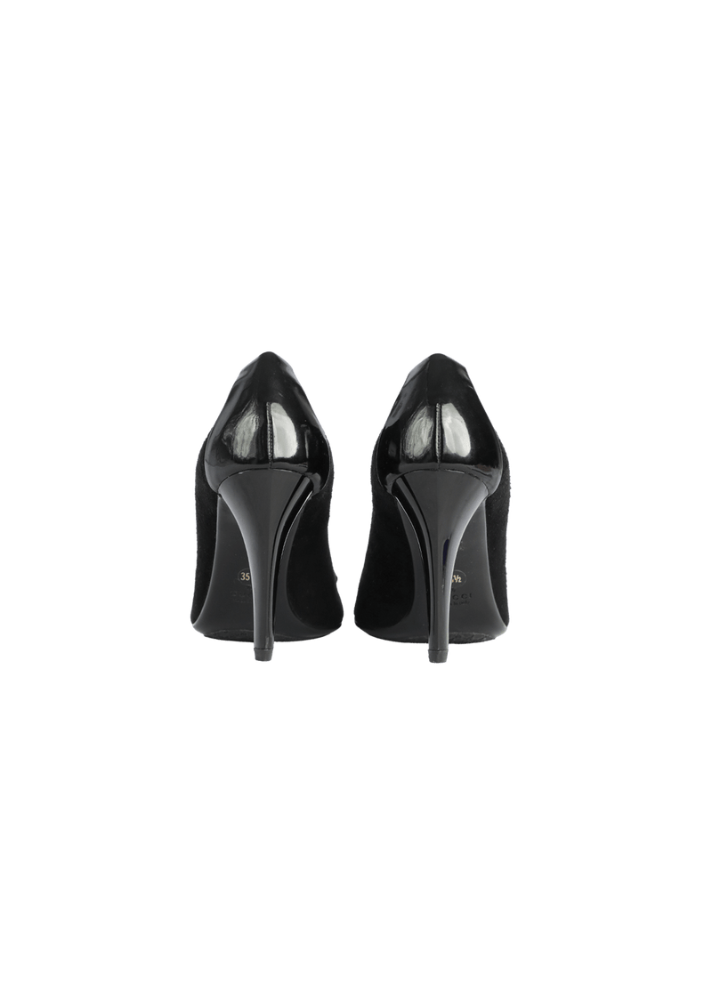 PATENT LEATHER HORSEBIT PUMPS 34.5