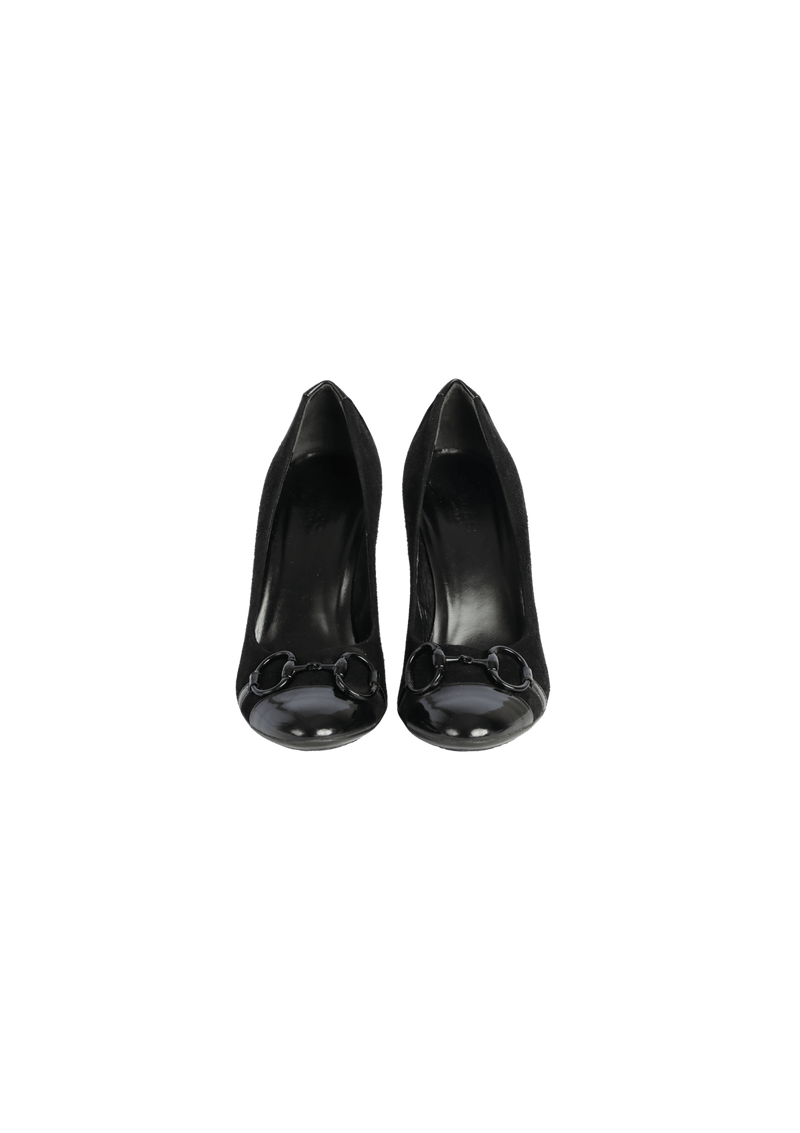 PATENT LEATHER HORSEBIT PUMPS 34.5