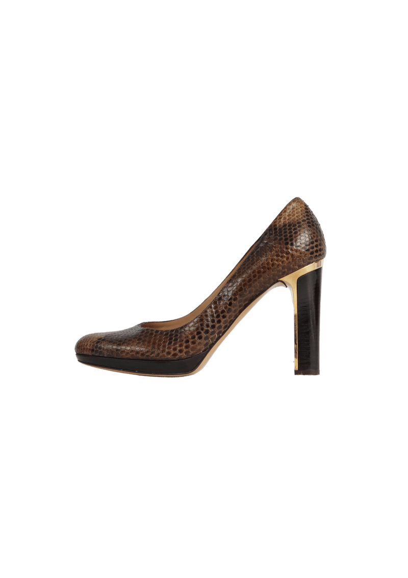 SNAKESKIN PUMPS 38.5