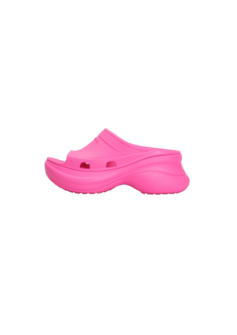 SLIDE BALENCIAGA POOL CROCS 34 ROSA ORIGINAL Gringa