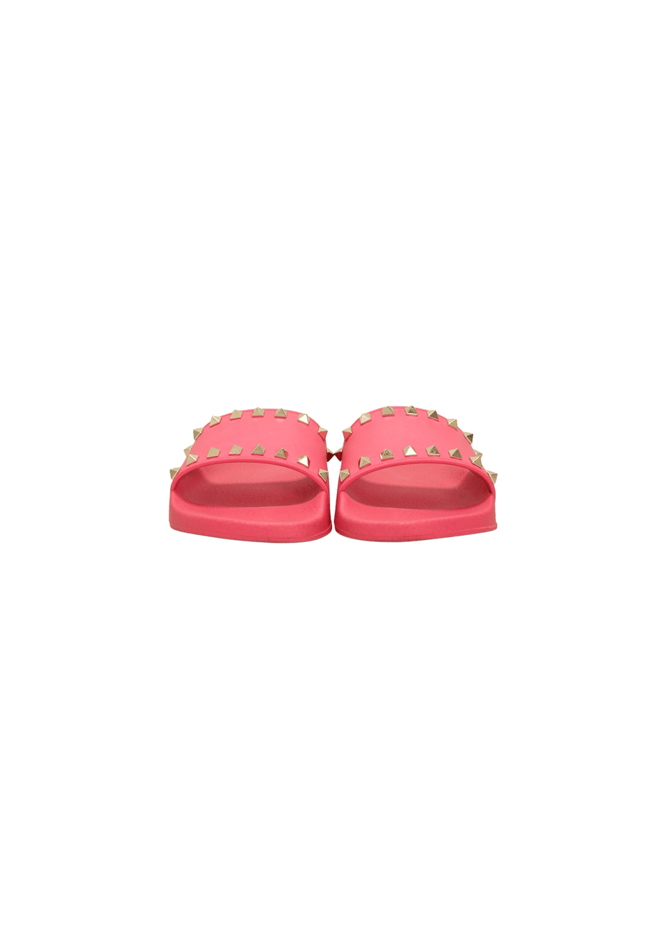 SLIDE VALENTINO ROCKSTUD RUBBER SLIDES 37 ROSA ORIGINAL – Gringa