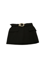 BELTED MINI SKIRT 38