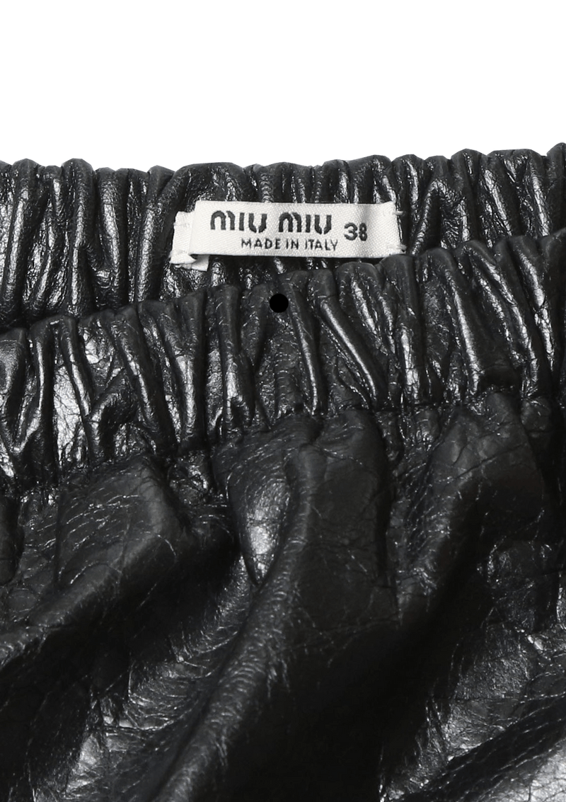 LEATHER MINI SKIRT 34