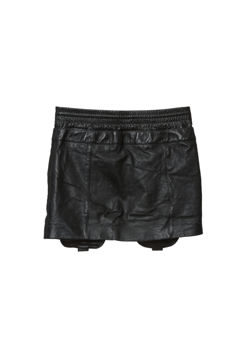 LEATHER MINI SKIRT 38