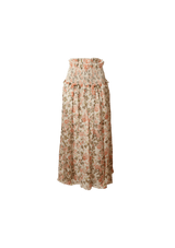 RADIATE SMOCKED FLORAL LONG SKIRT 36