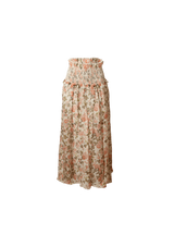 RADIATE SMOCKED FLORAL LONG SKIRT 36