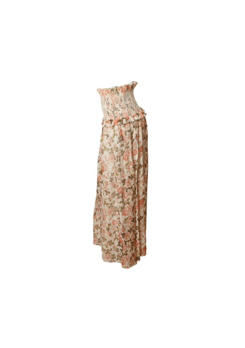 RADIATE SMOCKED FLORAL LONG SKIRT 36