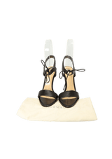 LEATHER SLINGBACK SANDALS 38