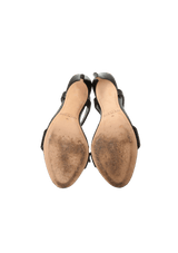 LEATHER SLINGBACK SANDALS 38