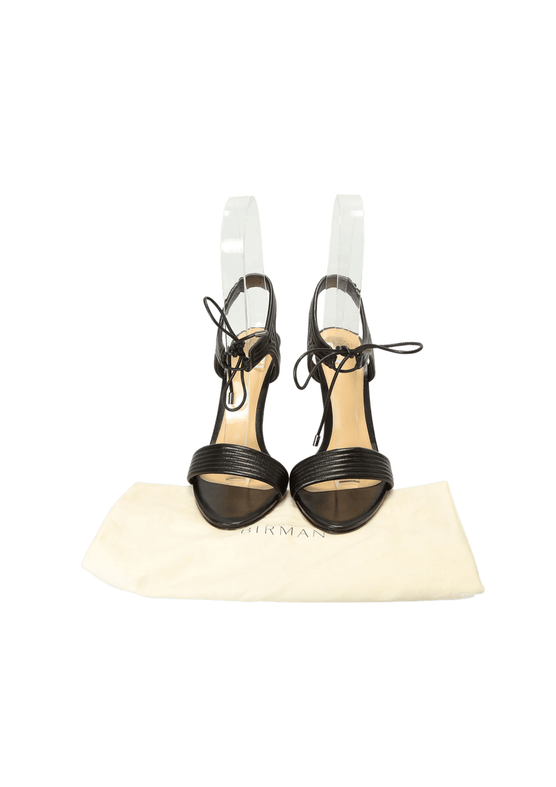 LEATHER SLINGBACK SANDALS 38