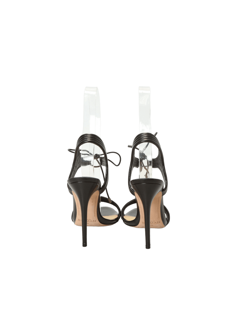 LEATHER SLINGBACK SANDALS 38