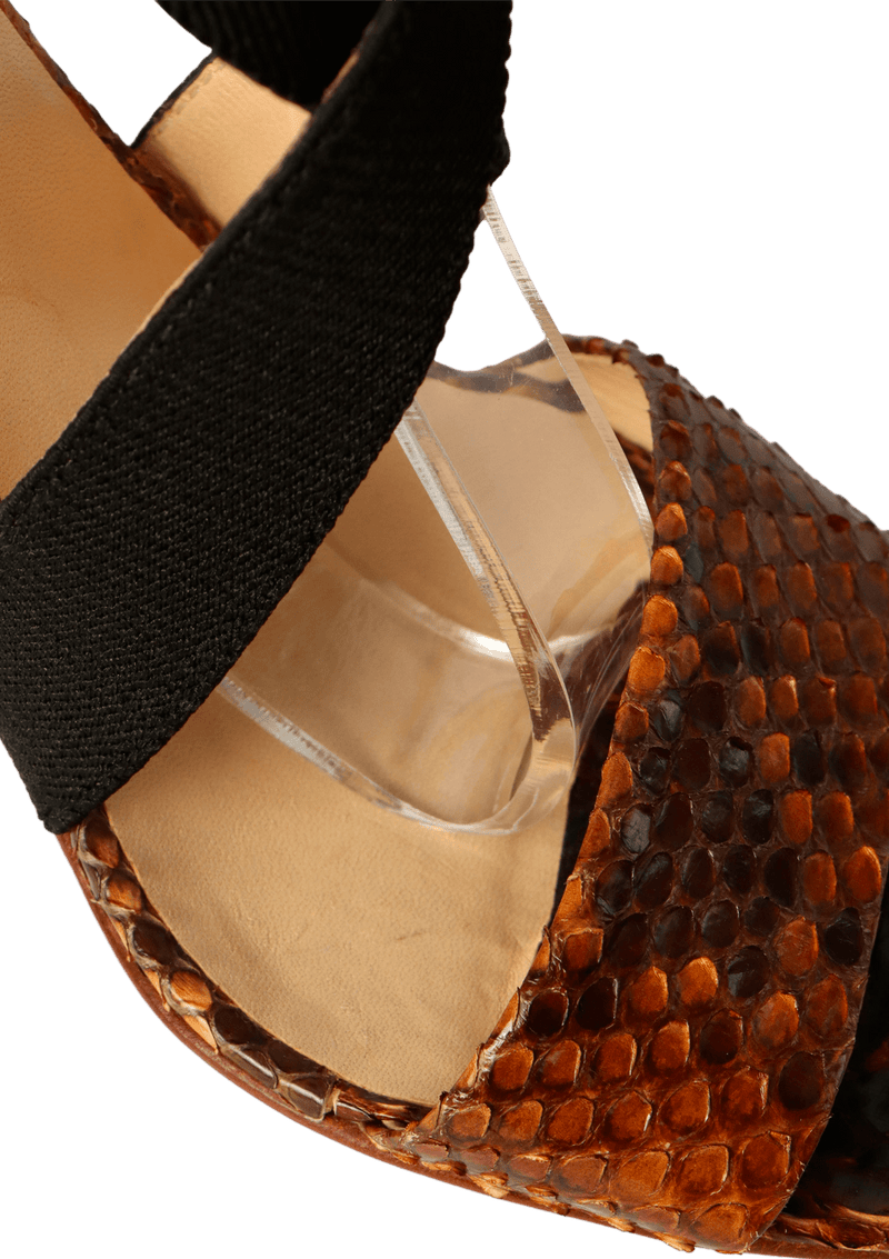 SNAKESKIN SANDALS 34