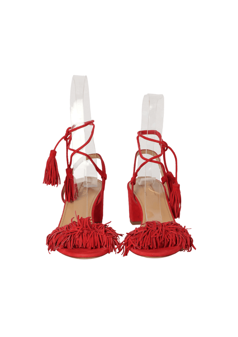 SUEDE WILD THING FRINGE ANKLE WRAP 36
