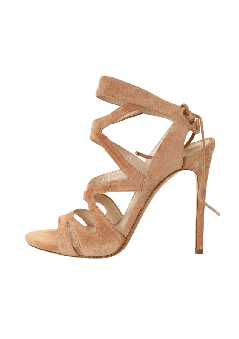 LEATHER CUTOUT SANDALS 33