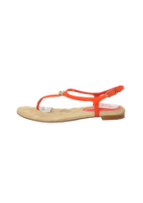 CC INTERLOCKING T STRAP FLATS 34.5