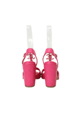 CC MATELASSÉ T-STRAP SANDALS 36