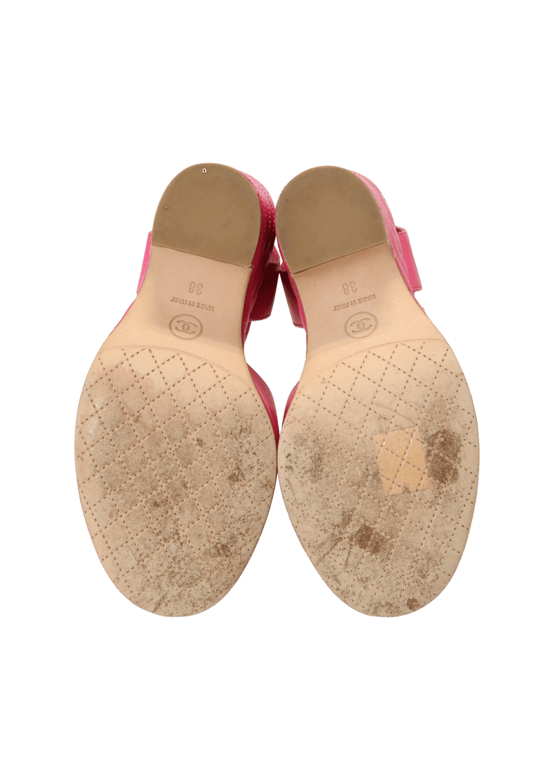 CC MATELASSÉ T-STRAP SANDALS 36