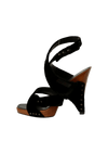 VELVET & WOOD SANDALS 35