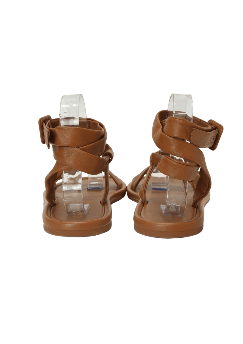 LEATHER GLADIATOR SANDALS 37