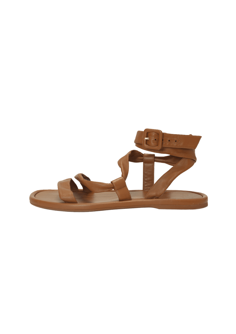 LEATHER GLADIATOR SANDALS 37