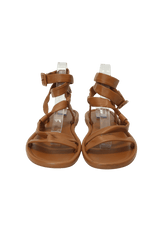 LEATHER GLADIATOR SANDALS 37