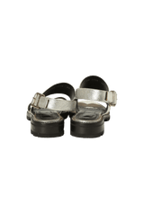 METALLIC SLINGBACK SANDALS 37