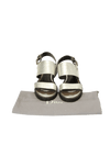 METALLIC SLINGBACK SANDALS 37