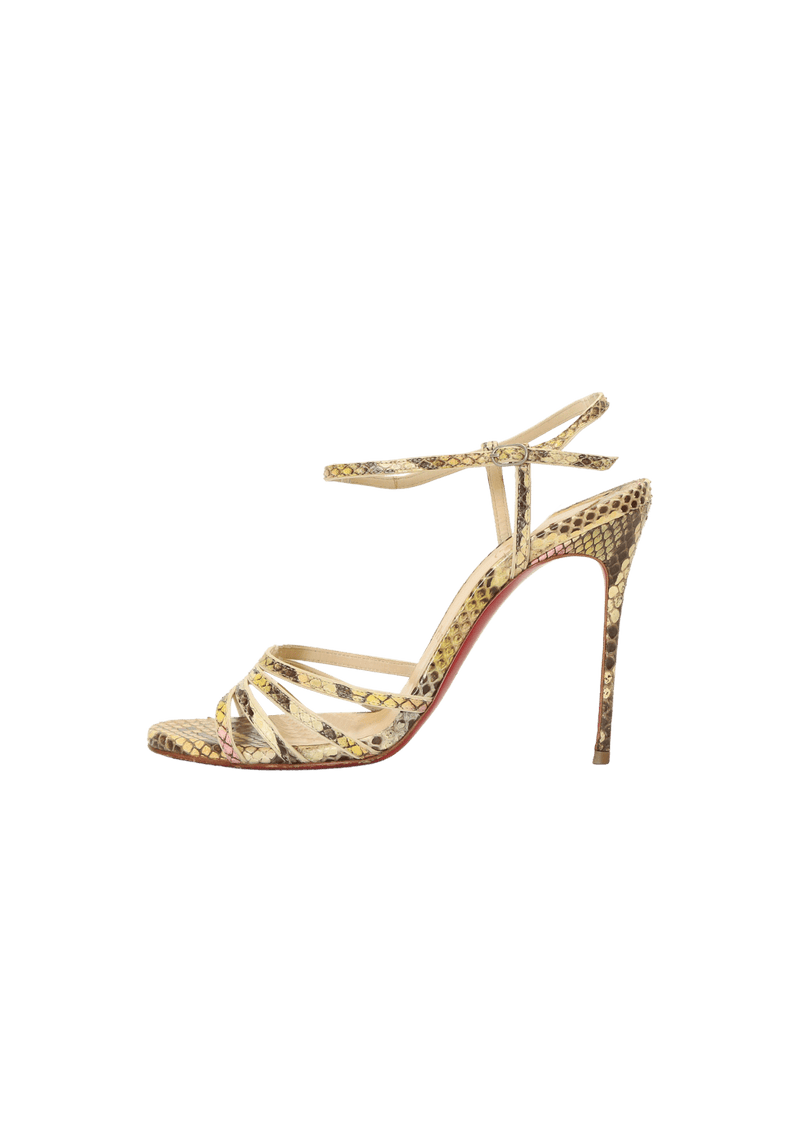 SNAKESKIN STRAPPY SANDALS 36