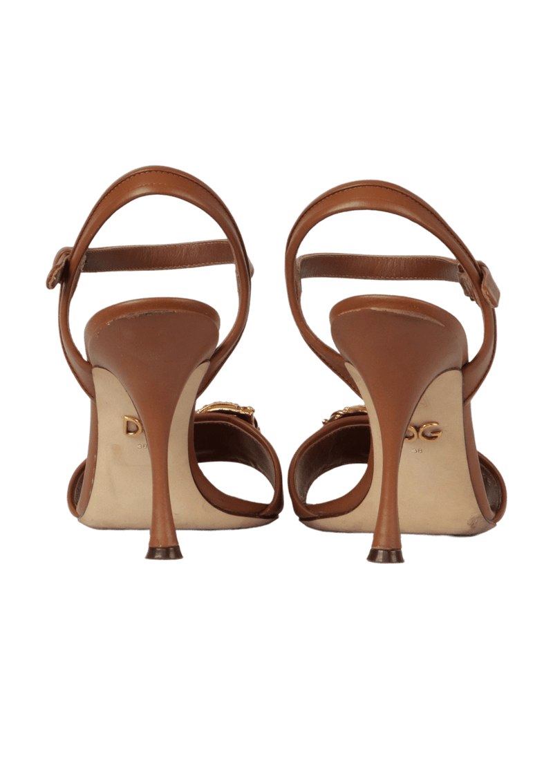 AMORE LEATHER SLINGBACK SANDALS 36