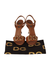 AMORE LEATHER SLINGBACK SANDALS 36